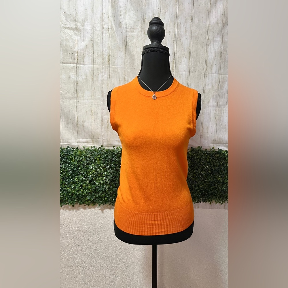 Zara Bold Orange Sleeveless Tank Top